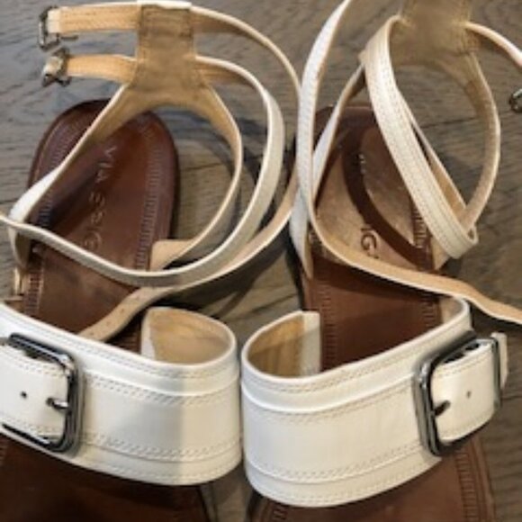 VIA SPIGA Gladiator Leather Sandals White Size 9M - Picture 2 of 3